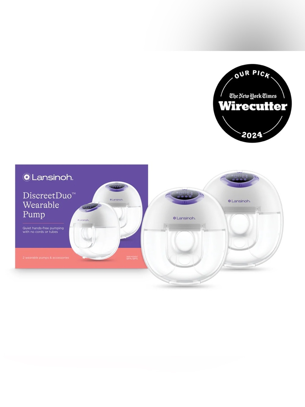 Lansinoh Wearable Discreet Duo Hubs Only Bundle Set of 2
